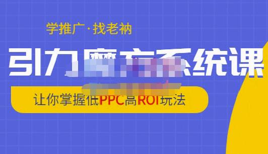 老衲·引力魔方系统课，让你掌握低PPC高ROI玩法，价值299元