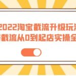 2022淘宝截流升级玩法：蓝海截流从0到起店实操全流程 价值千元