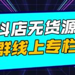 响货·抖店无货源店群，15天打造破500单抖店无货源店群玩法