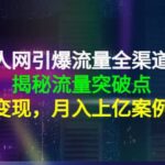 天地人网引爆流量全渠道增长：揭秘流量突然破点，流量变现