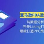 亚马逊FBA运营实操课 纯数据分析选品 完美Listing打造 爆款打造PPC策略实操