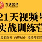 张萌21天视频号实战训练营，裂变涨粉、内容创作、视频号变现 价值298元