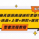 闲鱼无货源高级进阶卖货5.0，养号 选品 上架 测款 优化 出单整套流程教程