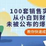 100套销售实用宝典：从小白到财富自由，未被公布的爆单秘密！