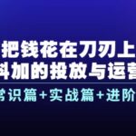 把钱花在刀刃上，抖加的投放与运营：常识篇 实战篇 进阶篇（28节课）