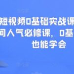 短视频0基础实战课 直播间人气必修课，0基础小白也能学会