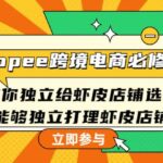 shopee跨境电商必修课：教你独立给虾皮店铺选品，能够独立打理虾皮店铺