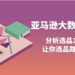 亚马逊大数据选品课：分析选品方法技巧，让你选品路上无烦恼