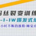 「粉丝裂变训练营」0-1-1w爆发式增长，24小时不断的涨粉-睡觉也在涨-16节课