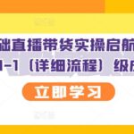 创美0基础直播带货实操启航班，直播带货从0-1（详细流程）