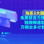 淘系3大掘金库：免费获百万推荐流量 短视频连怼爆流 万相台多计划高ROI