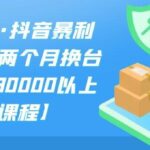 S先生笔记·抖音暴利带货玩法，两个月换台车,月收入30000以上【视频课程】