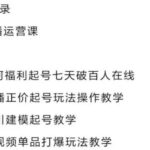 直播7种起号玩法教学 短视频运营 千川投流 主播培训全套教程资料包