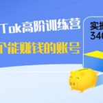 海外TikTok高阶训练营：教你做个能赚钱的账号，实操月入34000元！