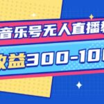 音乐号无人直播教学：按我方式预估日收益300-1000起（提供软件 素材制作）