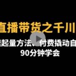 2022直播带货之千川投流课：快速起量方法、付费撬动自然流 90分钟学会