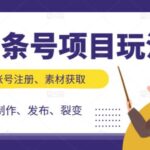 头条号项目玩法，从账号注册，素材获取到视频制作发布和裂变全方位教学