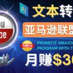 利用Ai工具制作Top10类视频,月赚3000美元以上–不露脸，不录音