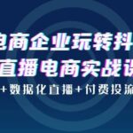 电商企业玩转抖音直播电商实战课：账号搭建 数据化直播 付费投流 金牌主播