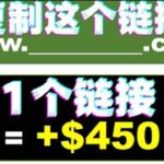 复制链接赚美元，一个链接可赚450 ，利用链接点击即可赚钱的项目(视频教程)