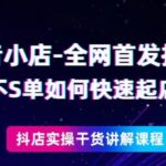 抖音小店全网首发技术，不刷单如何快速起店【视频课程】