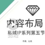 比高私域IP流量变现视频课，6个月10W粉，2235付费会员【完结】