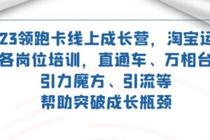 2023领跑·卡 线上成长营 淘宝运营各岗位培训 直通车 万相台 引力魔方 引流