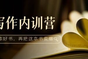 写作内训营：百万级大佬教你如何写一本好书，再把这本书卖爆