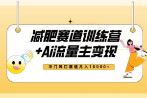 全新减肥赛道AI流量主 训练营变现玩法教程，小白轻松上手，月入10000