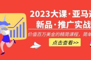 2023大课·亚马逊新品·推广实战：精简课程，简单粗暴