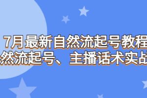 7月最新自然流起号教程，自然流起号、主播话术实战课