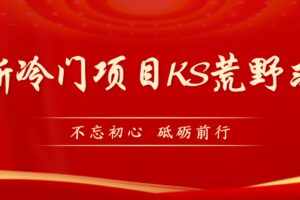 KS荒野求生玩法比较冷门好做（教程详细 带素材）