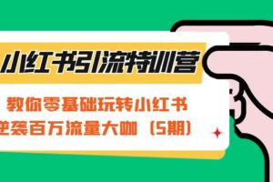 小红书引流特训营-第5期：教你零基础玩转小红书，逆袭百万流量大咖